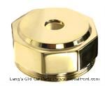 Model T 3926HBD - Hex shaped radiator cap, Brass, drilled for use with Moto-Meter and wings.