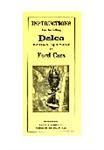 Model T Instructions for Installing Delco Ignition, pamphlet - DR1