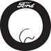 Model T Spare tire cover, Black with Ford Script, 21"