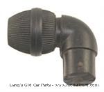 Model T New Old Stock Headlight plug with bulb thimble, single contact, right angle. - 6593A