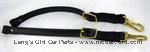 Model T Top to windshield hold down straps, black leather, brass hardware - 3314WSC