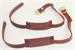 Model T Top bow hold-down straps and saddle pads natural leather brass buckles - 3314XNBE