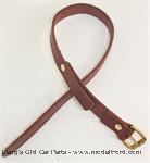 Model T Top bow hold-down straps, natural leather, brass buckle, for original saddles only - 3314XNBO