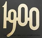 Model T Gold plated brass numbers, 2" high. 1900 for radiator - 3925-00