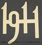 Model T Gold plated brass numbers, 2" high. - 3925-11