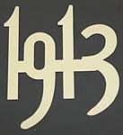 Model T Gold plated brass numbers, 2" high. - 3925-13