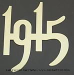 Model T Gold plated brass numbers, 2" high. - 3925-15