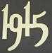 Model T 1915 Gold plated steel number for radiator, 2" high.