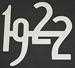 Model T 1922 Silver plated steel number for radiator, 2" high.