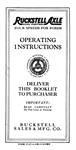 Model T R2 - Ruckstell Operating Instructions booklet