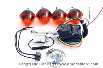 Model T Directional turn signal kit, with lights, 12 volt, T-SIGN-12KIT