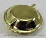 Model T Gas cap, wing style, brass plated, no script - 2901B