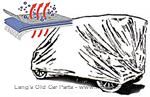 Model T Car cover, Coupe, made of technalon, Gray - A-CC2-TECH