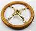 Model T Steering wheel with wood rim and brass spider, 12-1/2 o.d., 10” i.d. rim