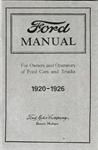 Ford Manual For Owner's & Operators Of Passenger, Pickup & Truck Model T - T19