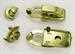 Model T Coil box latch sets,  brass, complete set for steel box. - 4600BLS