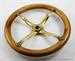 Model T Steering wheel with wood rim and polished brass spider - 3503B
