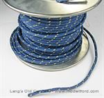 Model T Blue wire wiith Yellow tracer, 14 gauge cloth covered, sold by foot - 5042WBLY