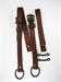 Model T Back curtain straps, natural color leather with black hardware - 7831STA