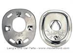 Model T Lift-a-Dot"" female socket and backing plate, nickel plated. - LIFT-E