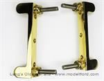 Model T Kingston coil box mounting brackets, brass bracket with steel studs. 2 piece set - 5000MBKS