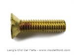 Model T Flat head screw for glass clamp. Brass, 10-32 X 3/4”  - 7824SA