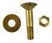 Model T Bolt nut and washer for mounting Sidelight brackets to firewall, BRASS
