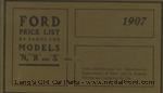Model T FSL7 - 1907 Ford Price List of Parts, N, R, and S