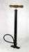 Model T Tire pump, hardwood handle steel base, black tube.
