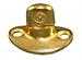 Model T MUR1-TB - Murphy Fastener, thick curved oval base for top bows, single stack, solid brass
