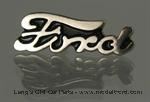 Model T Ford script shaped hat pin/tie tack, chrome plated. - PIN-FS
