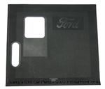 Model T Front floor mat for open cars, BLACK rubber - 3624D