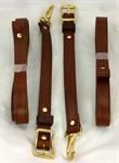 Model T Top strap from top to frame, natural color leather with brass hardware - 3314WFRN