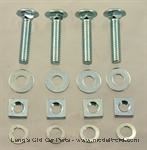 Model T Bolt set for mounting steering column to wood firewall, steel bolts - 3513MBC