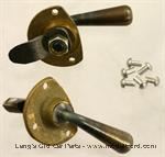 Model T Turtle deck lid latches. One pair. - 9485AL