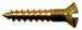 Oval head brass wood screw 6 X 5/8 - BWS-1