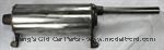 Model T Muffler, cast iron ends with built in brackets. Straight pipe - 4025A