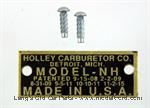 Model T 6200DPE - (EARLY) NH data plate, with drive screws