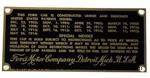 Model T 1865E - Patent plate